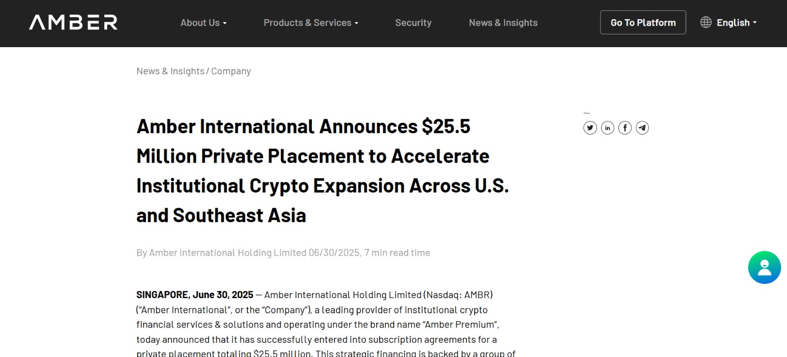 Mile Green Invests in Amber Premium's $25.5 Million Private Placement to Advance Global Real-World Asset Innovation